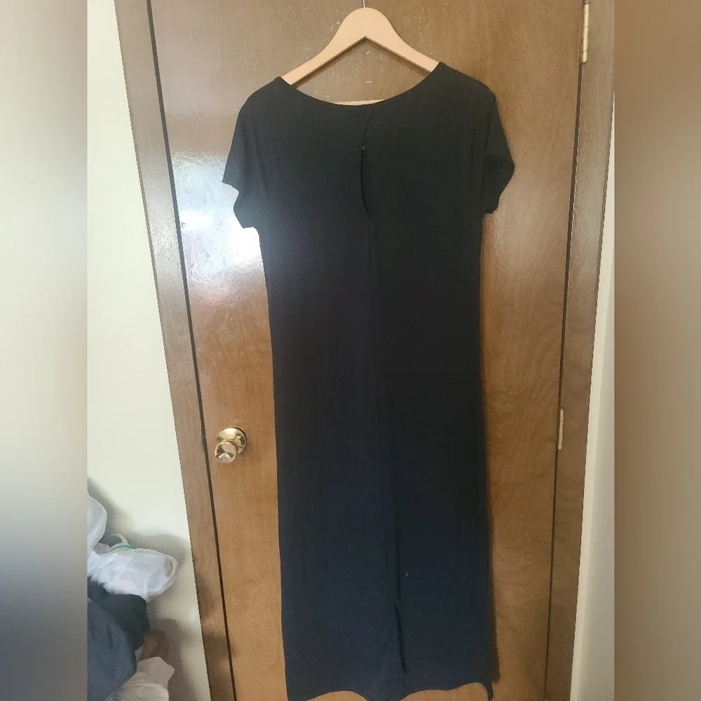 Abercrombie & Fitch black maxi tee shirt dress size medium
